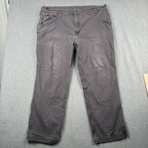 Duluth Trading Pants Mens 44x32 Gray Flex Fire Hose Work Utility Carpenter